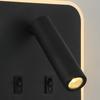 Hotel Moderne Lese-Wandleuchte USB-Schnittstelle Dimmbare LED-Wandleuchte mit Schaltern Metallgehäuse und Acryl-Lampenschirm Dekorationsleuchte