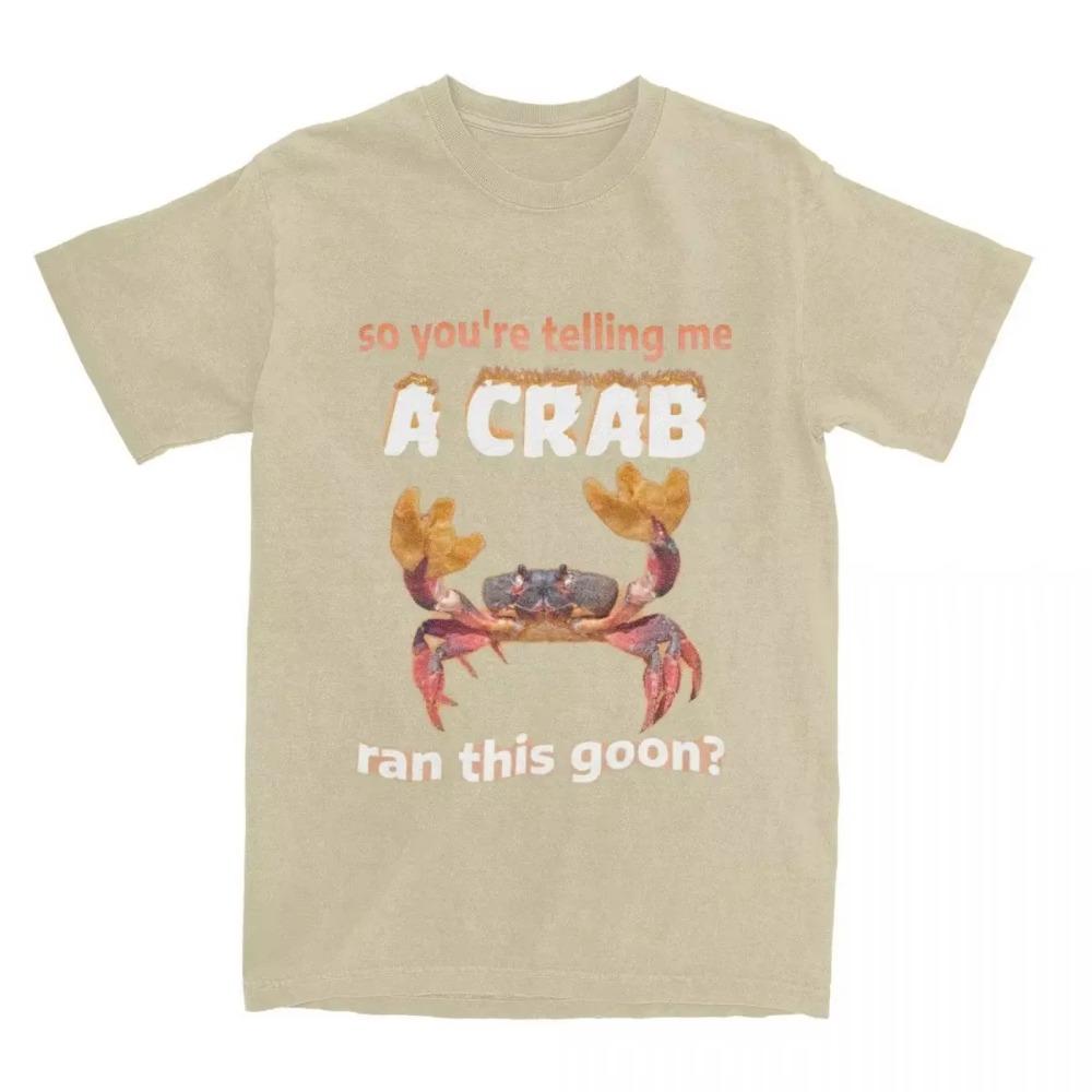 Funny Crab Rangoon Meme Men Women T Shirt Funny Humor Crabs Memes Apparel Vintage Tee Shirt T-Shirt  Clothing