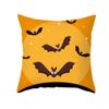 Home Cartoon Pumpkin Head Halloween Pillow Cover Peach Velvet Cushion Cover Office Sofa Cushion Cover