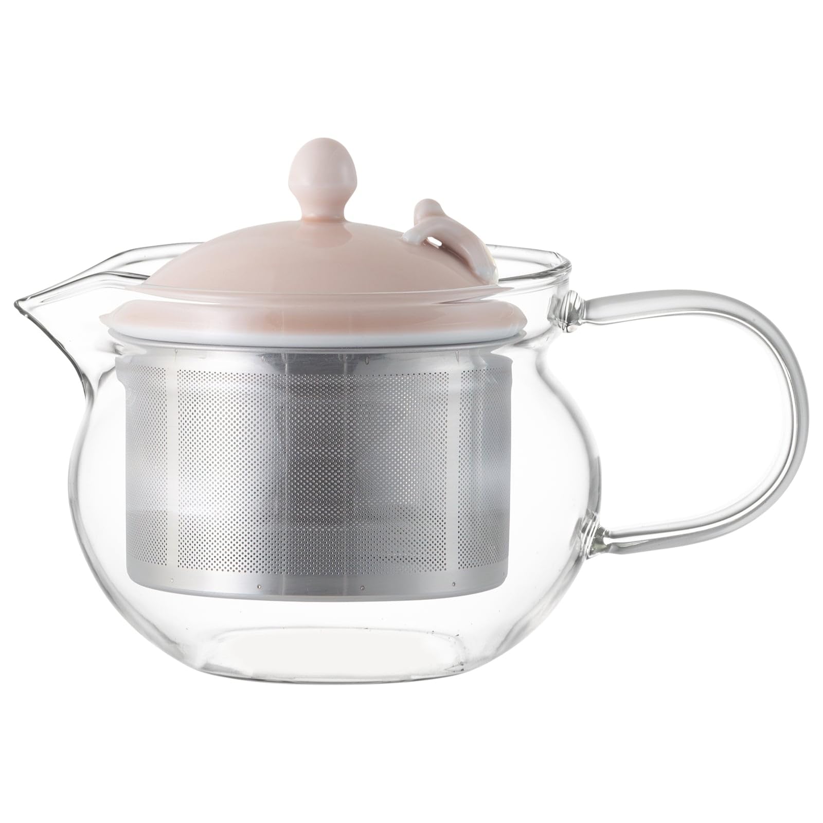 

Hasami ware [ mammy ] Glass Teapot (Super Stainless Steel with Tea Strainer), 375ml Capacity, Pink, Made in Japan, 25489