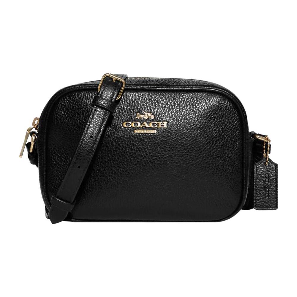 New COACH Jamie Leather Camera Bag Shoulder Bag Crossbody Bag Small Size Women's Solid Color Black CA069-IMBLK