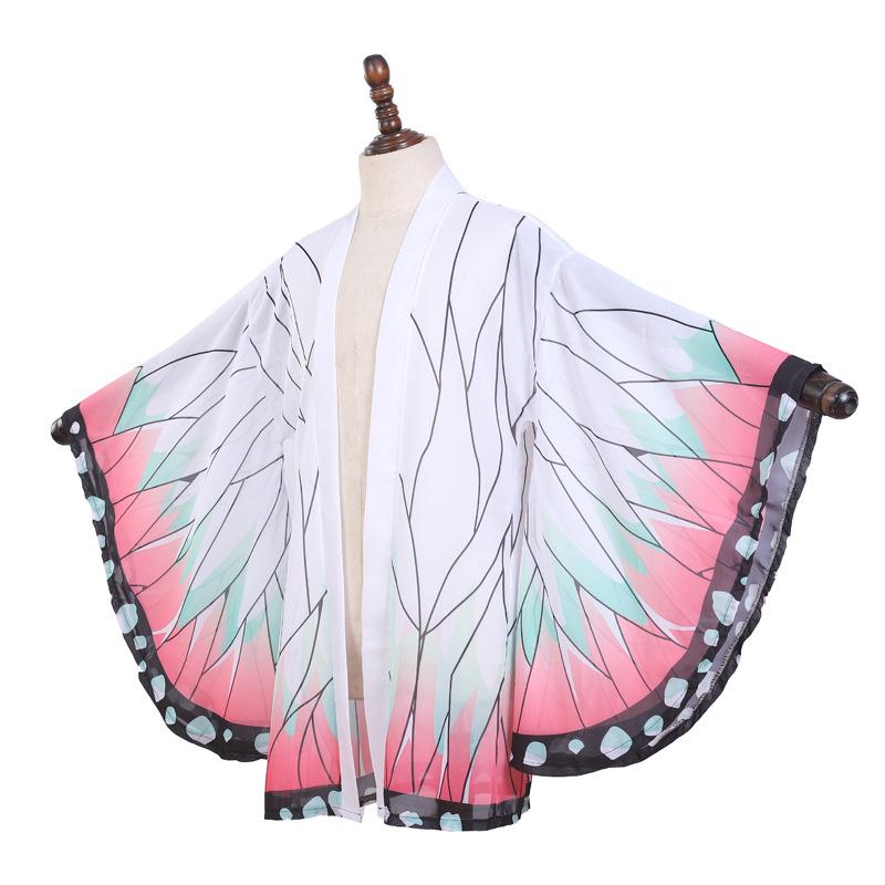 Anime Kochou Shinobu Cosplay Costume for Women Halloween Outfits Japanese Style Kimonos Summer Swimming Cardigan