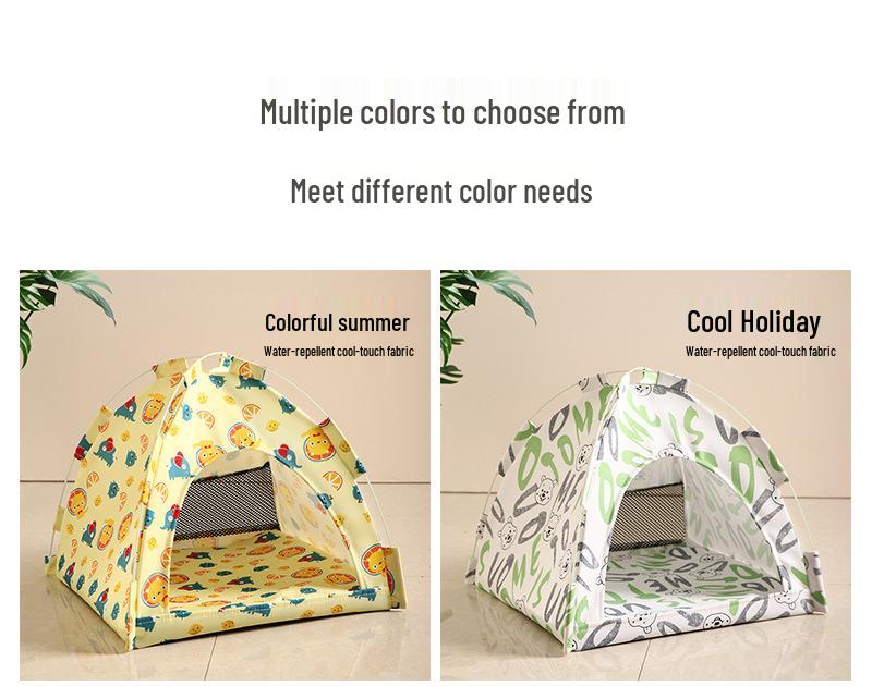 All-Season Foldable Pet Tent for Cats and Dogs - Breathable Outdoor Mat