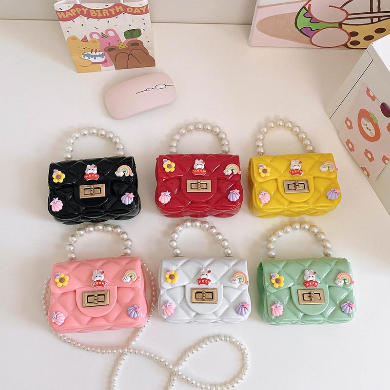 Stylish Mini Shoulder Bag For Girls With Cute Pearl Design And Versatile Colors