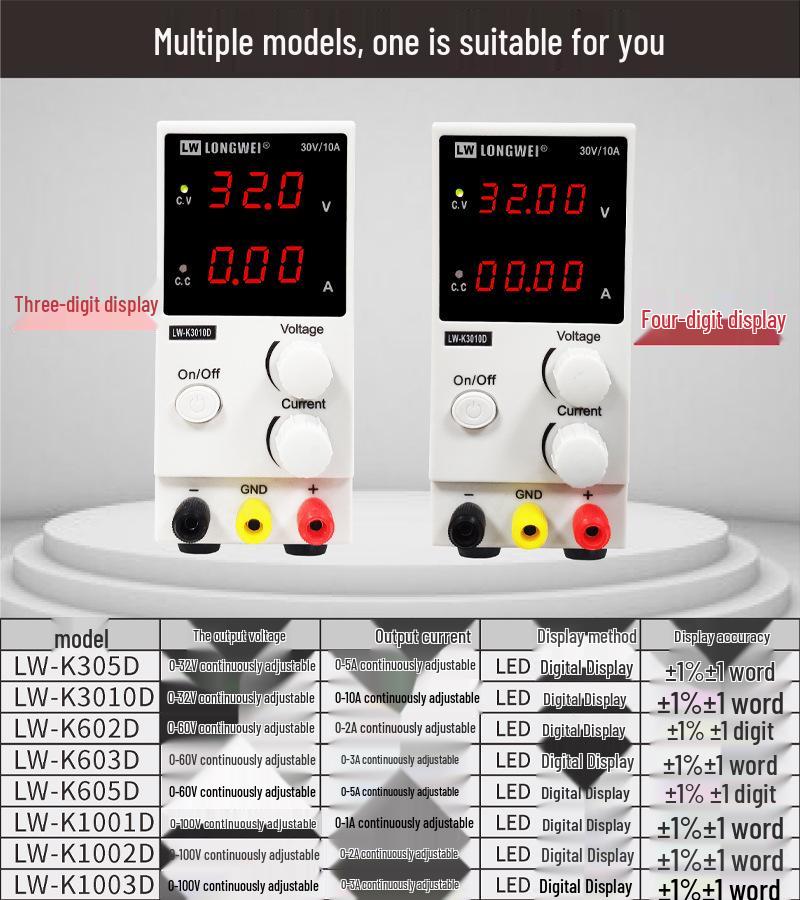 Longwei 30V 5A Adjustable DC Power Supply K305D with LED Display