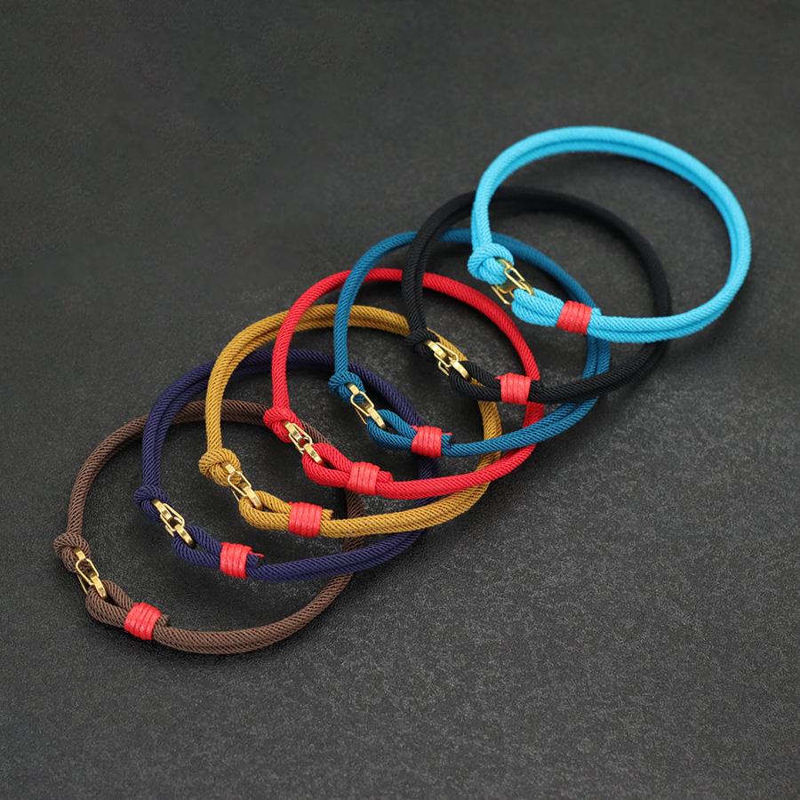 A Grade 3mm Thin Rope Bracelet For Men Stiainless Steel S Buckle Pulseiras Masculina Locomotive Cool Riding Hand Accessories
