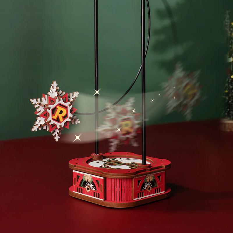 ROKR Gravity Swing Model Building Kit 3D Wooden Puzzle Kit Santa On Sleigh Kit Ocean Fisher Kit Best Gifts for Adults T