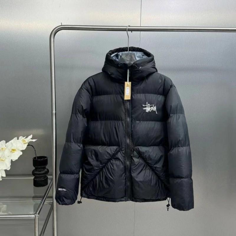Winter Hooded Cotton Puffer Jacket Couples Warm Thick Casual Coat With Embroidery