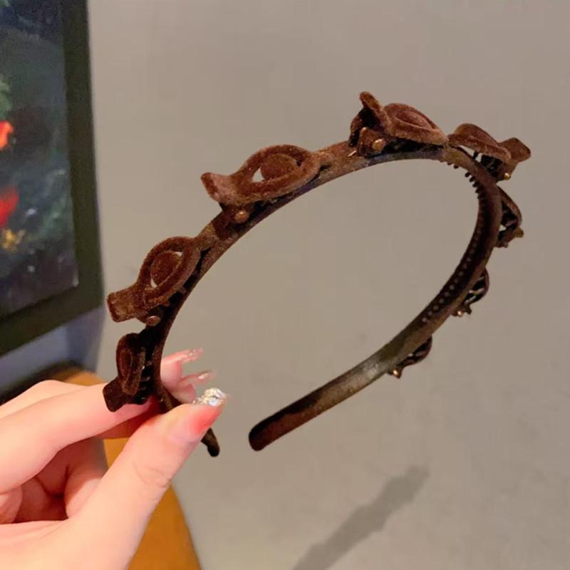 

Корейский стиль Флокированная плетеная повязка на голову для женщины Простая заколка для непослушных волос Резинка для волос Модная повязка на голову для умывания лица для девушки