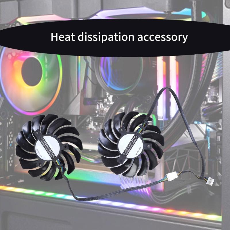 2Pcs PLD09210B12HH 85mm 4Pin Video Card Cooling Fan For GTX1660S Graphics Card Coolers Fan Accessories Replacement