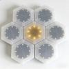 6Pcs Solar Outdoor Wall Lights Spliceable Waterproof Hexagonal Lights for Garden Decoration Atmospheres Lighting