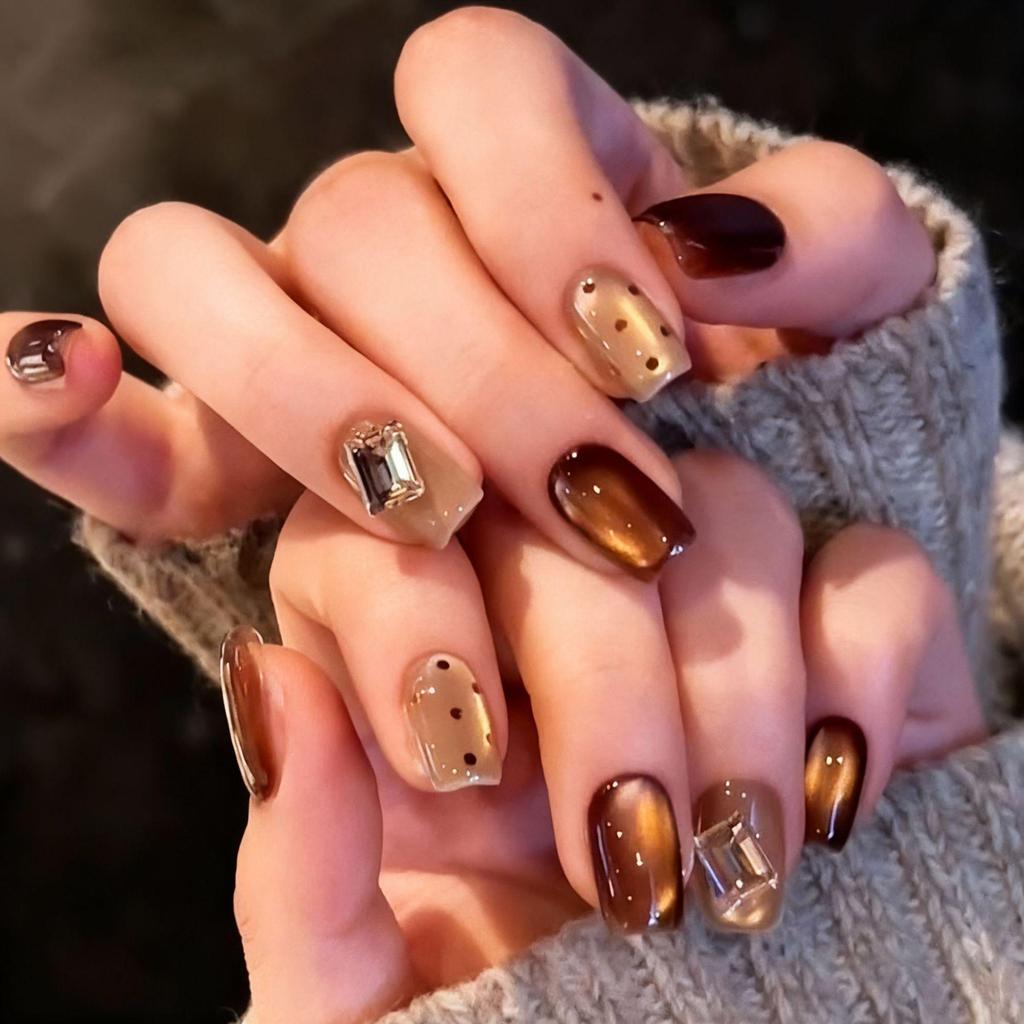 Wearable Sweet Cute High-End Handmade Nail Art Tips False Nails