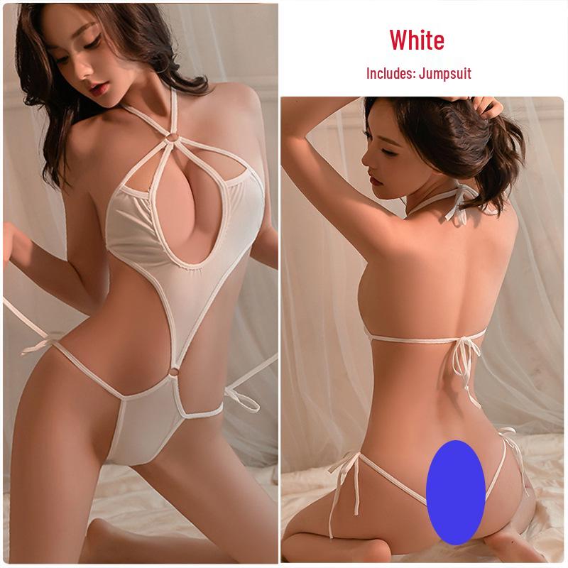 Verführerischer Schnür-Ausschnitt-Body – Verspielte Damen-Nachtwäsche
