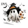 Waterproof PVC Bathroom Art Halloween Toilet Seat Cover Stickers, Scary 3D Crack Ghost Skeleton Cute Lid Wrap Tank Decals, Horror Wall Sticker