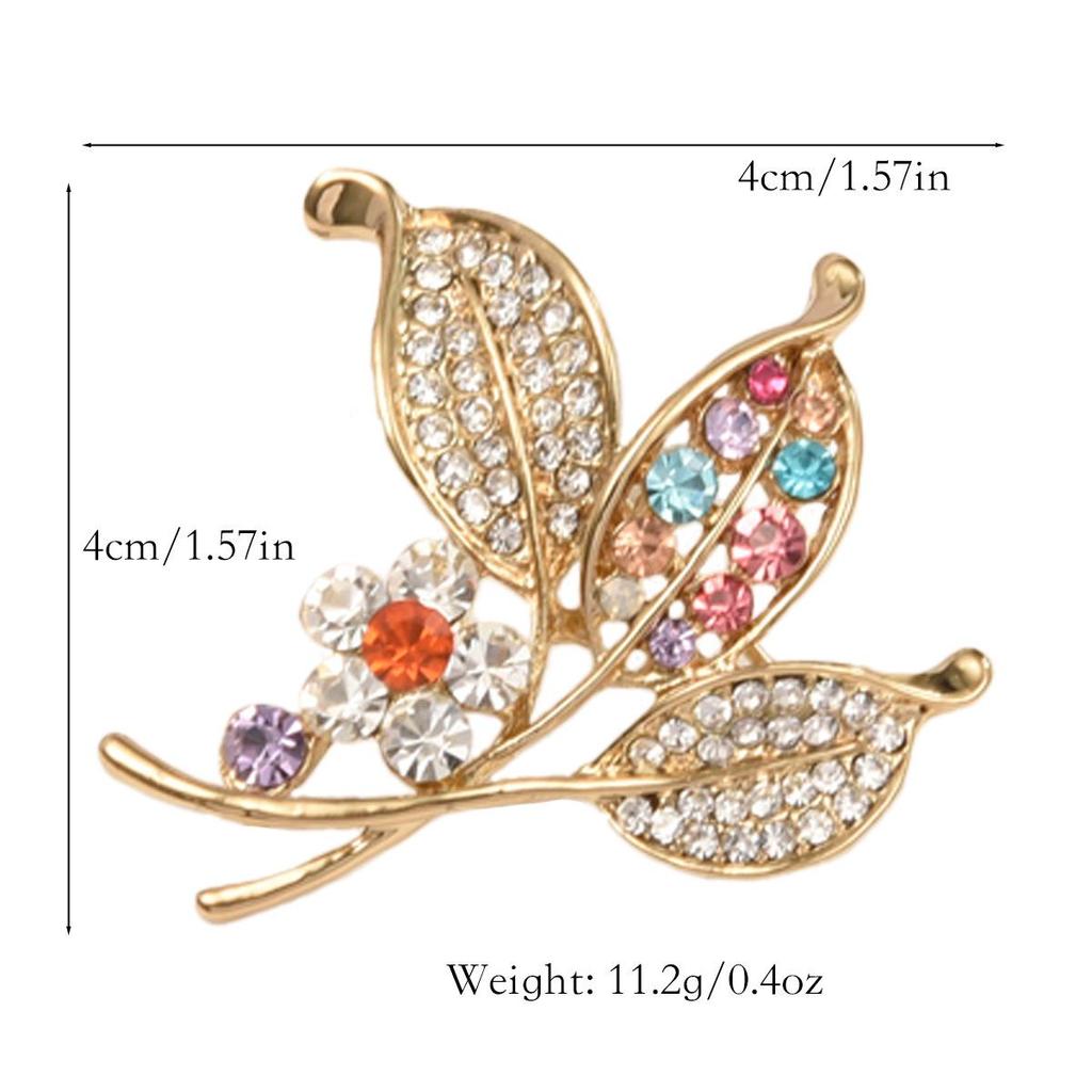 Elegant Rhinestone Flower Bouquet Lapel Pin