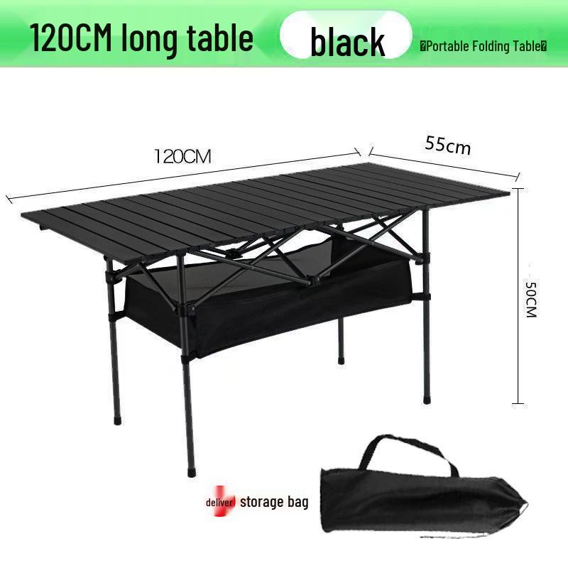 Durable Portable Metal Folding Camping Table for Outdoor, Night Market, Car-Mounted, and Barbecue Use