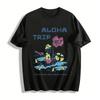 Aloha Trip Help Print Funny Survival Graphic Vacation Tee Pure cotton T-shirt