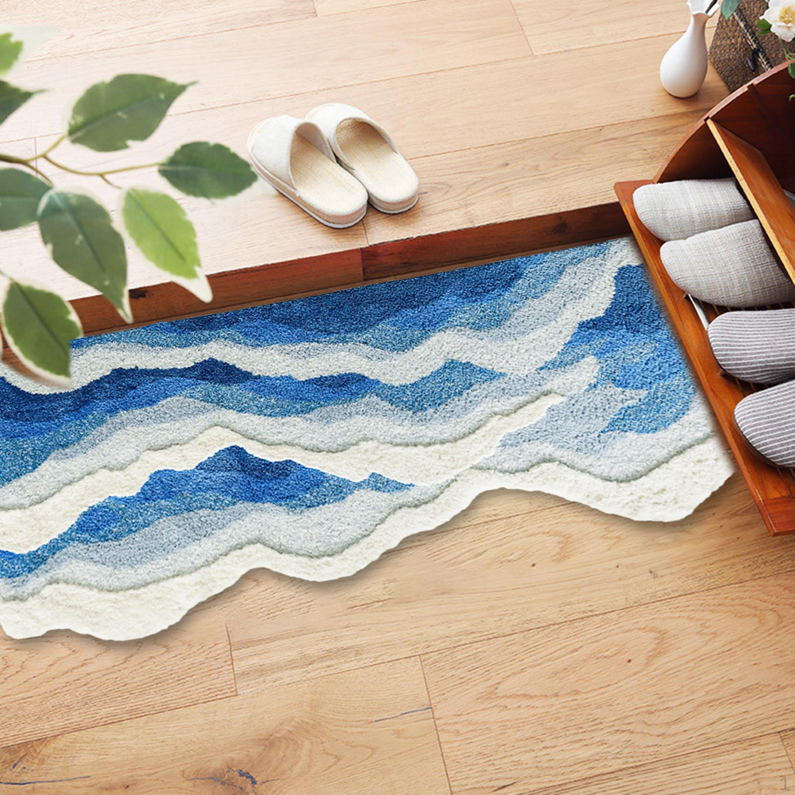 

Коврик для ванной, пушистый для домашнего декора, подарок, нескользящий ковер, детская, океан, кухня 60cmx80cm