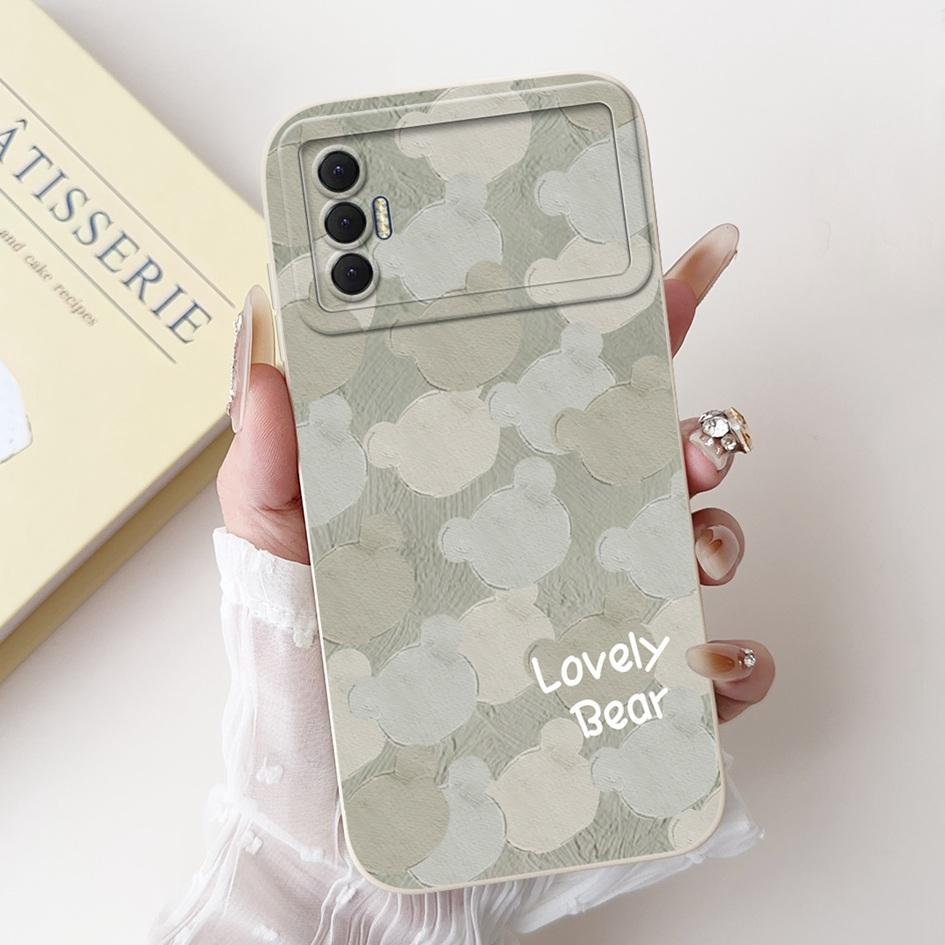 6.6" For Tecno Spark 8P 2021 Case Lovely Panda Cartoon Camera Protection Soft Matte Cover For Tecno Spark8P 8 P KG7H KG7n Bumper