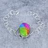 Rainbow Solar Quartz Gemstone Handmade 925 Sterling Silver Bracelet 7-8" M-2714