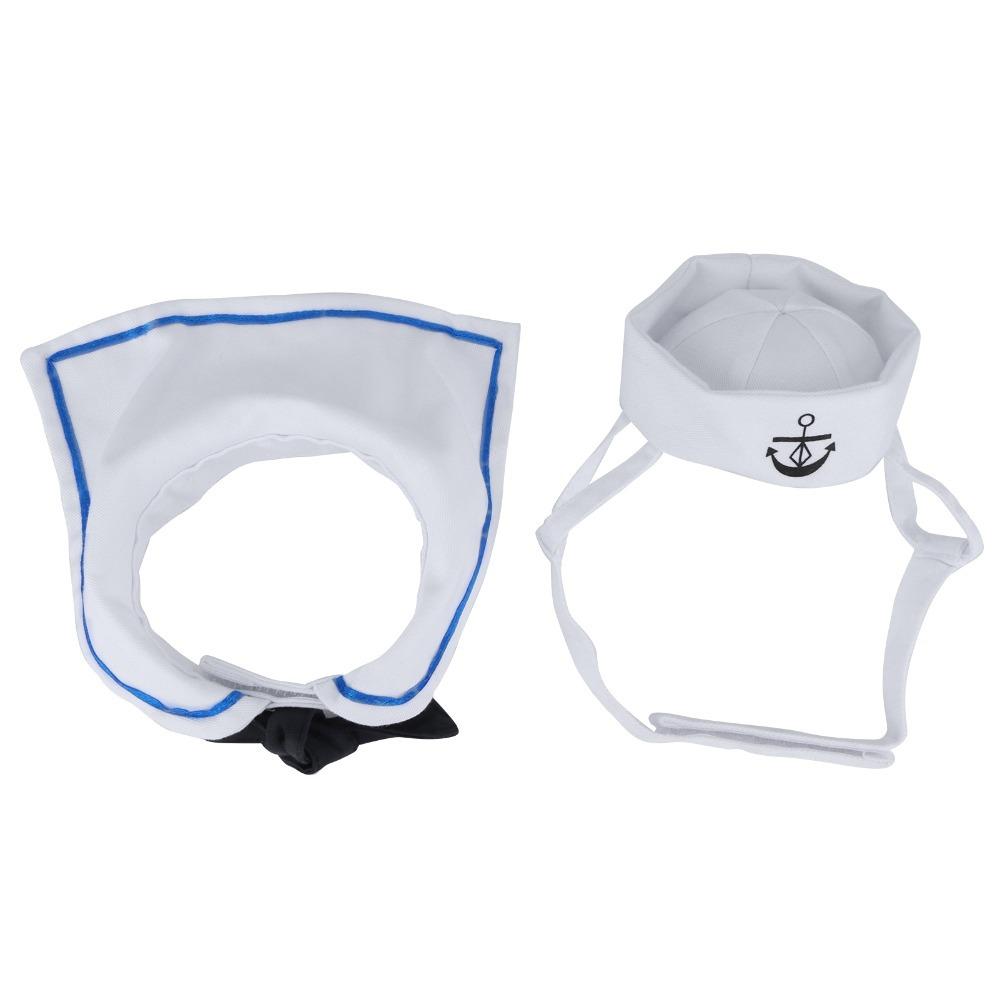13.4 to 16.14in Hat Pet Sailor Suit Pet Hat and Shawl for Halloween Christmas Parties Daily Use
