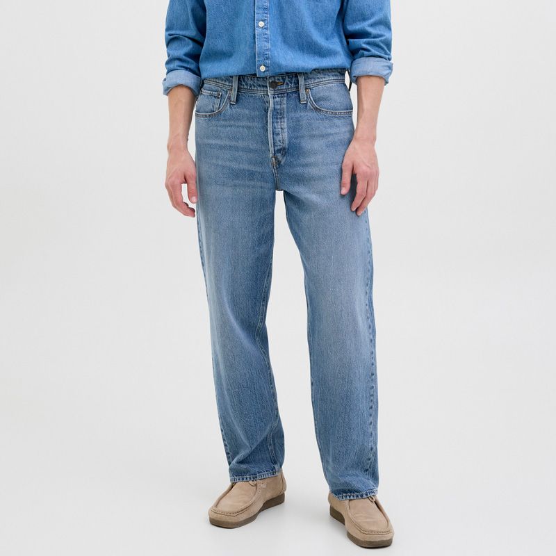 Men's High-waisted Loose Jeans Eddie Blue Denim JACK & JONES