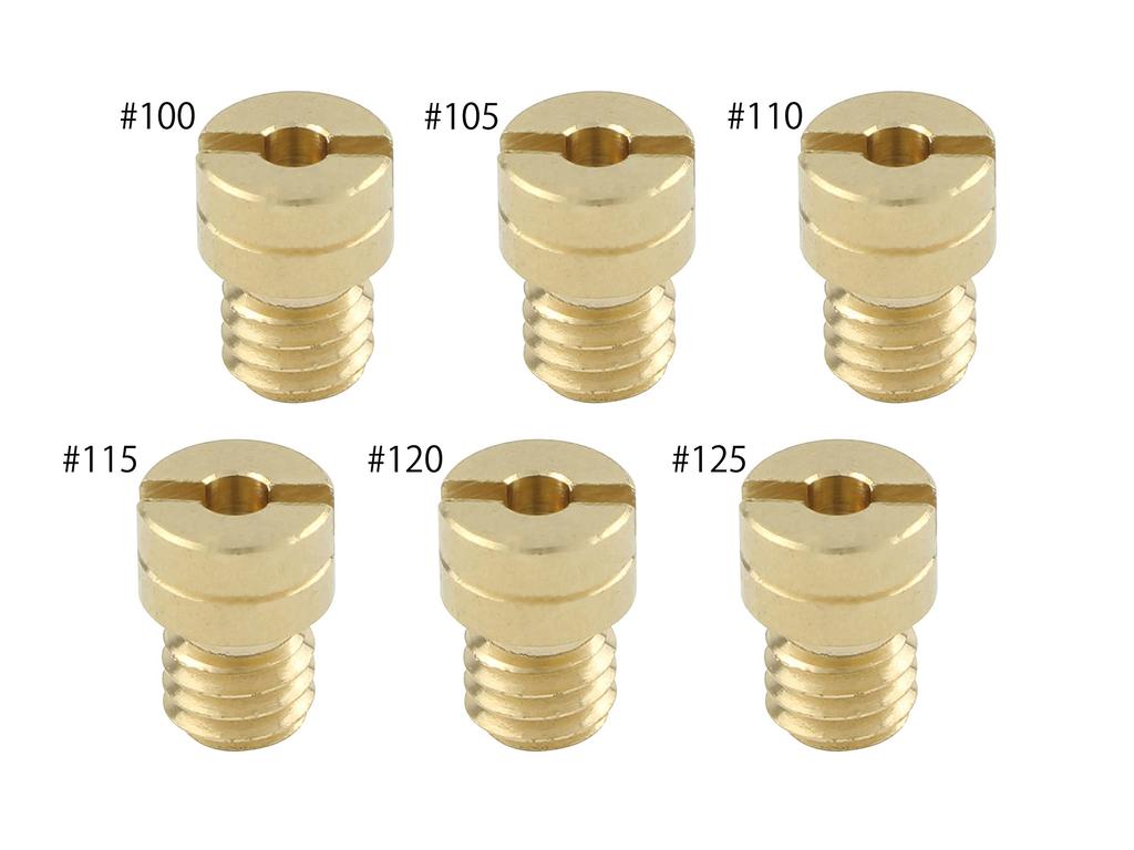 POSH FAITH Motorcycle Main Jet Set for KEIHIN (6 Over) PC18/PC20/PB16/PB18/CVK20 (5x6.7mm) (Small Round) 700005-10
