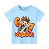 Wojans T-shirt s anime motivem, kulatý výstřih, dětské oblečení s krátkým rukávem, letní bavlněná trička, trička pro kluky a holky, dárek k narozeninám