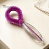 Soft Plush Cleaning Brush Belly Button Brush, Bristle Navel Cleaner with Anti Slip Groove Dirt Remover Beaded Handle, Portable Body Care Tool