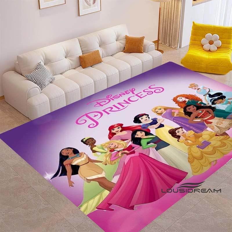 This Disney pink princess-themed rug is suitable for girls' bedrooms, bedside tables, living rooms, sofas, floor mats, children'