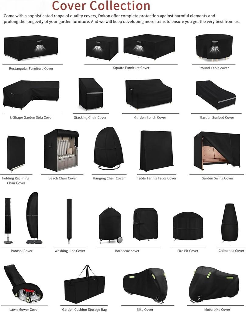 Double Recliner CoverTerrace Recliner Cover, Double Wide Recliner Cover Furniture Cover, Waterproof, Sunproof and Dustproof 210D