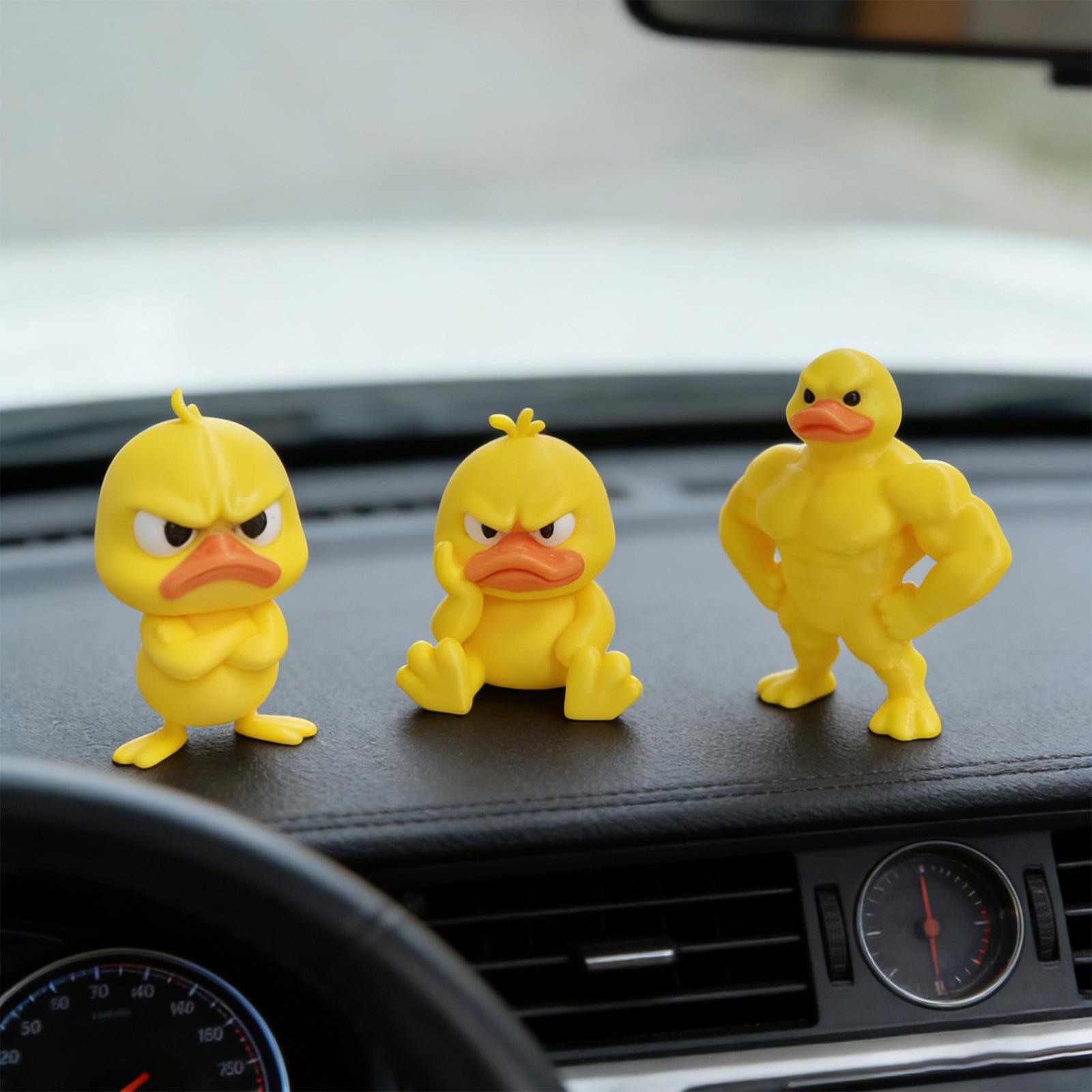 Funny Angry Duck Figurines Cute Sculpture 3D Printed Cute Angry Yellow Duck Desk Decor Multi-Scene Ornaments for Home China Mainland