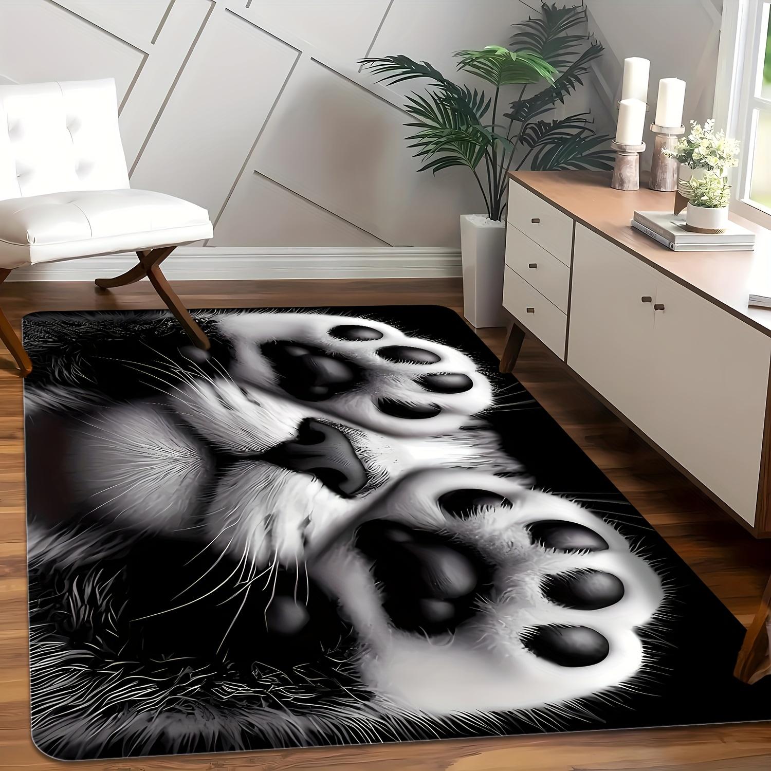 Creatief Pootafdruk Rechthoekig Vloerkleed, Antislip Vloermat voor Woonkamer Slaapkamer Kantoor, Binnen Buiten Entree Decoratie 40x60cm