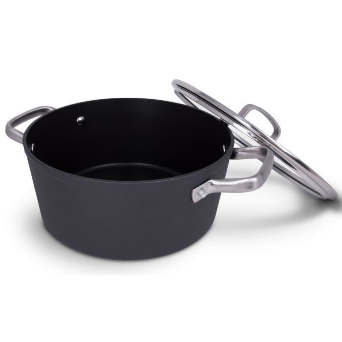 ARCOS Samoa - Faitout Anti-Adhésive en Aluminium Forge avec Couvercle en Verre (16 mm)