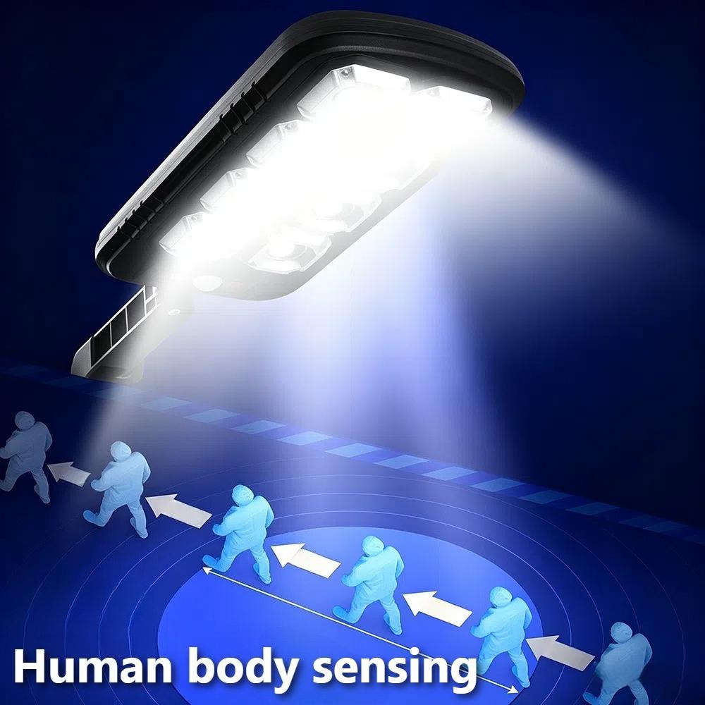 LED Solar Street Light IP65 Waterproof Outdoor Solar Motion Sensor Wall Light Security Lamp for Garden Yard Patio Pathway