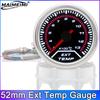 52mm 12V Car Oil Pressure Gauge 0-100PSI + Sensor Oil Press Gauges White LED Meter EXT Tachometer RPM Water Temp Oil Temp Meter