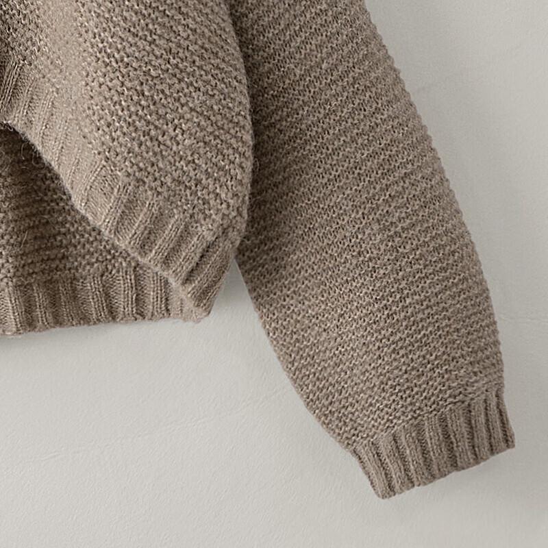 Women's Loose V-Neck Short Knit Cardigan