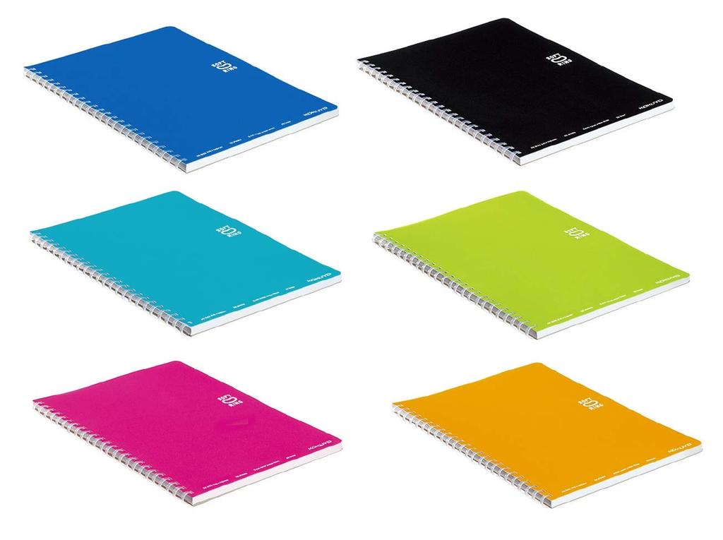 KOKUYO Soft Ring Dotted Ruled A5 Set of 6 Notebook, Lines, Size, Colors, Su-SV331BT (6 notebooks)