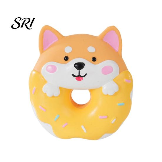 Interactive Dog Toy Donut Animal Latex Squeaky Chew Puppy Teething for Aggressive Chewers Fetch Play