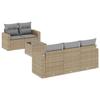 VidaXL Garden Lounge Set with Cushions 6 Pcs Beige Braided Resin 3251036