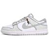 Nike Dunk Slip Resistant Abrasion Resistant Low top Skateboard Shoes Men's Gray White Silver DD1391-103(Team113-BOX)