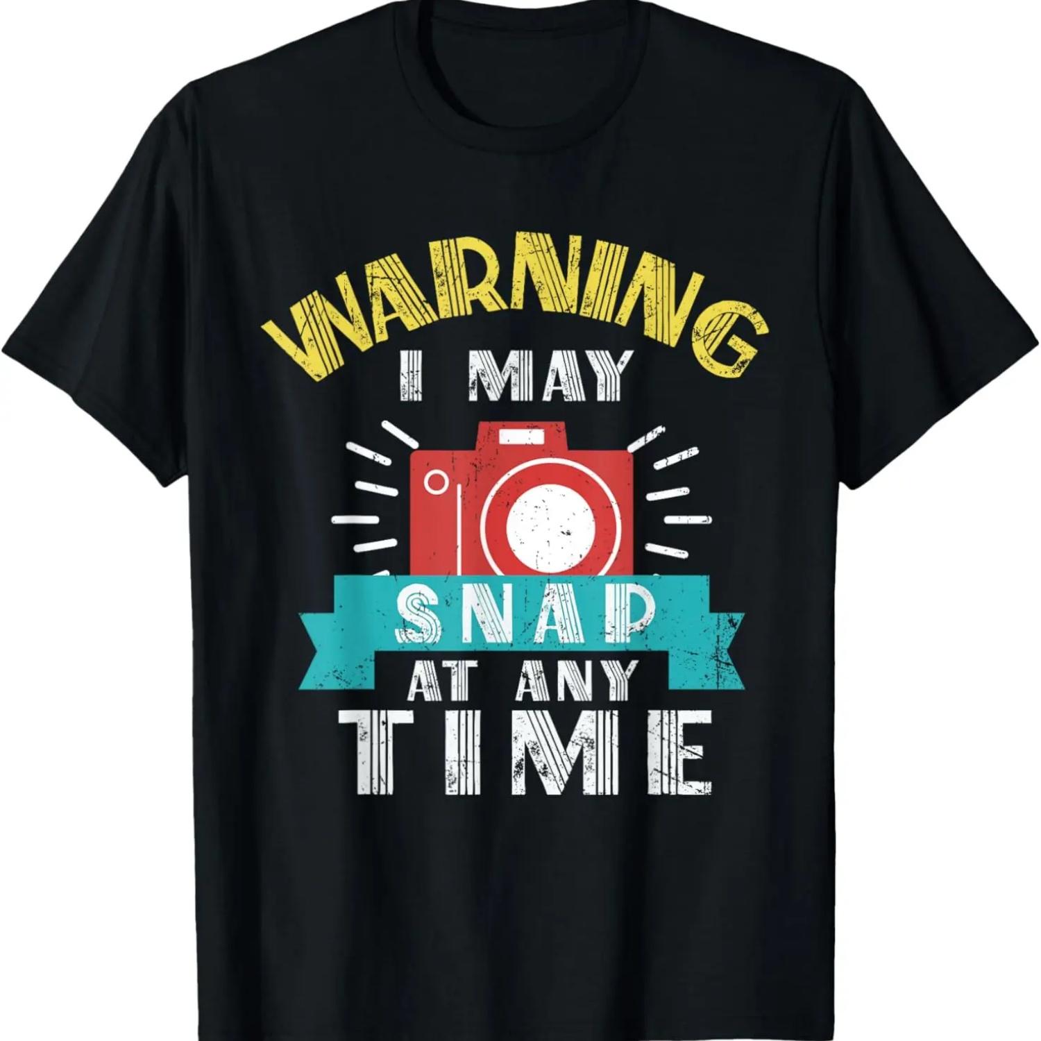 Never Underestimate An Old Man With A Camera Job Photography T-Shirt S