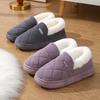 New Corduroy Cotton Slippers for Women Home Warm Shoes Soft Plush Anti-slip Couples Indoor Warm Non-slip Slides Footwear