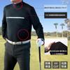 SAFS Mock Neck Long Sleeve Golf Thermal Cool To the Size M Men's Shirt, Quick-Drying, Innerwear, Touch, Sports, Casual, Black,