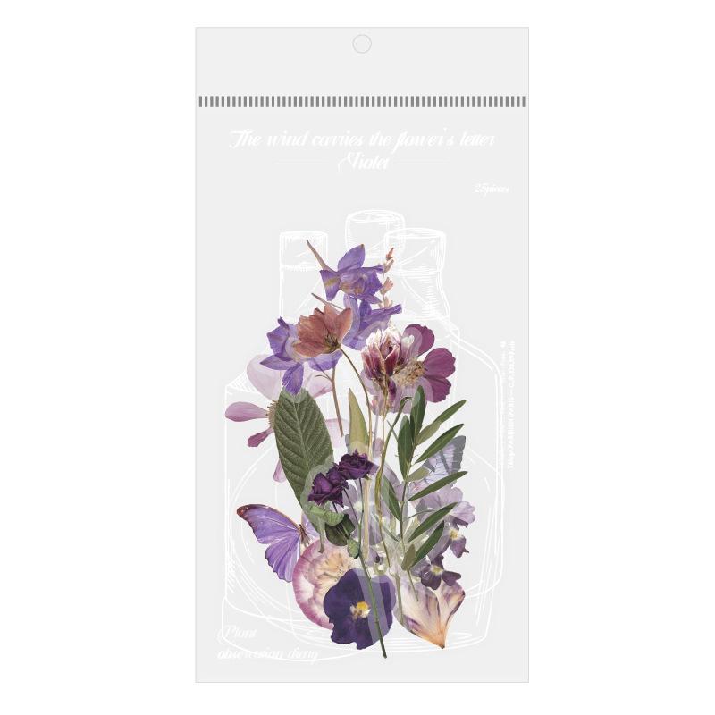 25-Sheet Vintage Plant & Flower Glass Bottle Stickers, Retro Floral Patterns & Self-Adhesive, for DIY Crafts