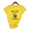 Don T Talk To Me I Am Counting Knitting Crochet Print Women Funny T Shirts Tees