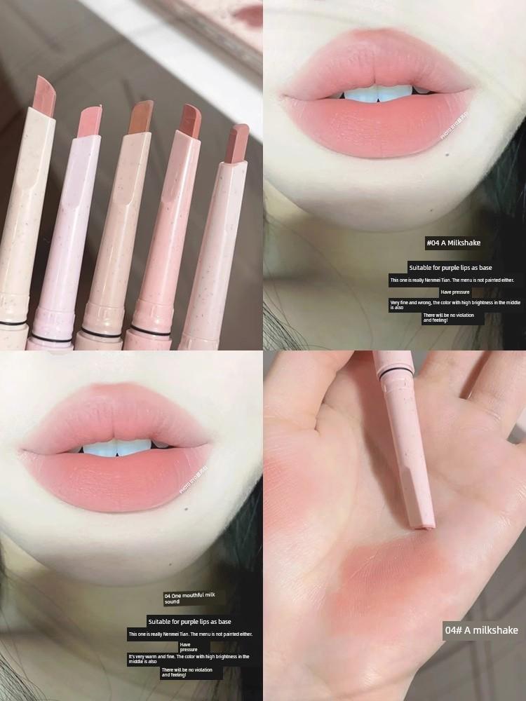 Flortte FLORTTE Lip Liner Cookie Lipstick Nude Color Lip Lacquer Waterproof Long Lasting and Does Not Fade Lip Pencil
