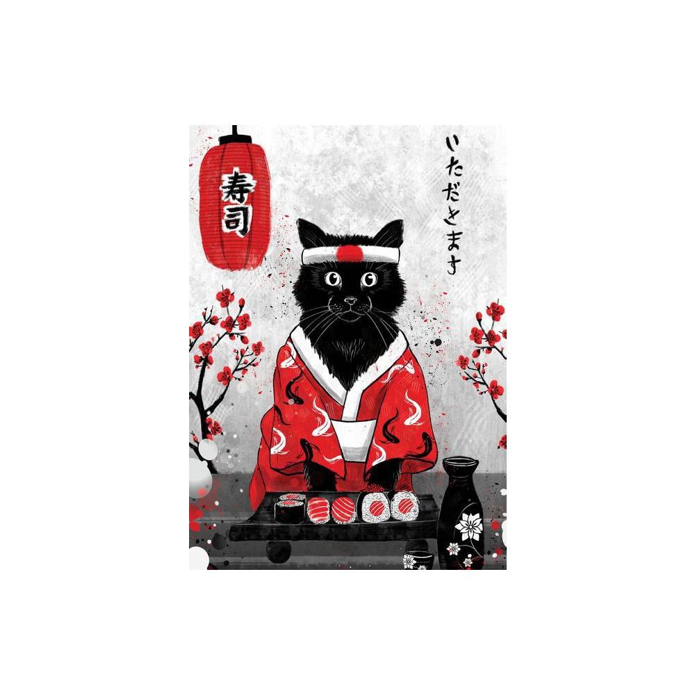 Japanese Art Cat Samurai Canvas Poster Animal Print for Living Room Wall Decor Home Decoration Picture