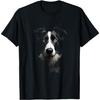 Black Border Collie Dog Collie Face T-Shirt
