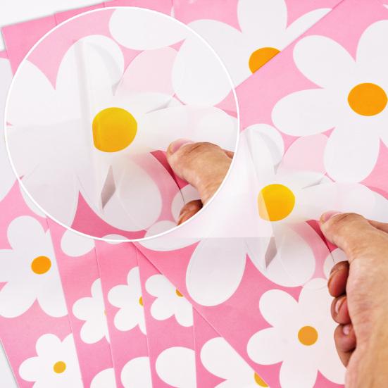 6 Blatt Blume Fenstersticker Niedliche Frühlings-Wildblumen PVC Aufkleber Statischer Floral Glassticker für Zuhause Büro Schulzimmer Dekoration